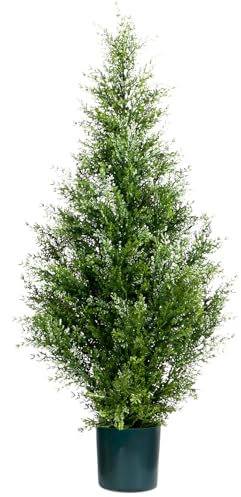 Leflos Künstlicher Zeder Topiary Baum, 90cm Faux Zypresse Baum, Artificial Cypress Tree deko für Wohnzimmer, Büro, Fest & Party