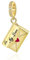 BIZK Liebesumschlag Charm Anhänger für Armband 925 Sterling Silber Charm Bead Pendant für Europäische Armbänder und Halsketten