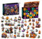 BuildCubes Halloween Adventskalender 2024 Klemmbausteine, 24 in 1 Halloween Klemmbausteine Countdown Kalender, 2024 Halloween Kalender Bausteine 1057 Teile Konstruktionsspielzeug Geschenke