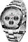 Pagani Design Herren Uhren VK63 Quarzwerk Edelstahl 100M Wasserdicht Panda-Zifferblatt Armbanduhr Chronograph 1644, Meteorit White, Klassisch