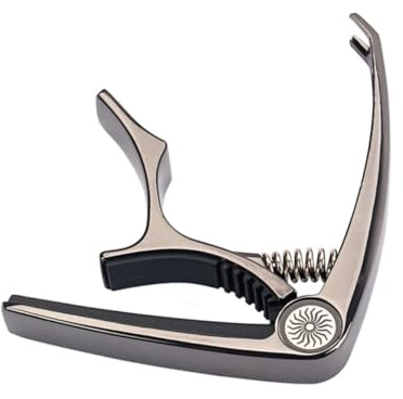 ifundom Guitar Capo and Clip Tuner for Acoustic and Electric Guitars Ukuleles Banjo and Mandolin Gun-black Tuning Mode for Easy Playability