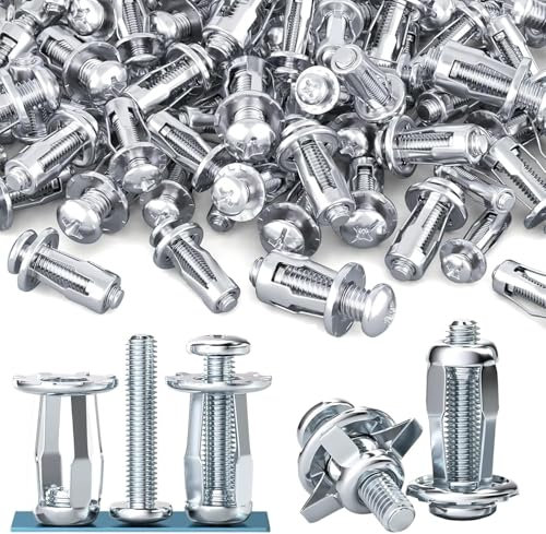 20 Stück Hohlraumdübel Metall M4x20 mm Blütenblattmutter Schrauben SpreizdüBel Rostfrei und Langlebig Schrauben und Dübel Set Geeignet zur Befestigung von Gipskartonplatten,Eisenblechen,Hohlwänden