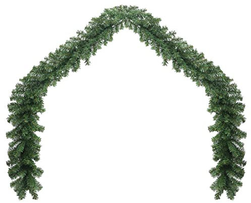 Gecheer Weihnachtsgirlande mit LED-Lichtern Innen Außen Weihnachtsdeko Weihnachten Girlande Tannengirlande 10 m