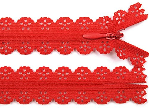 8 Spitzenreißverschlüsse 20cm nahtverdeckt, dekorativer Reißverschluss, bitte Farbe wählen
