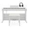 VISIONKEY-500 Digital Piano 88 Weighted Keys Full Size Hammer Action White Piano Keyboard with Bench
