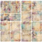 24 Blätter Scrapbook Papier, Blumenmuster Designpapier Vintage Decoupage Papier Stamperia Papier Dekopapier Scrapbook Zubehör