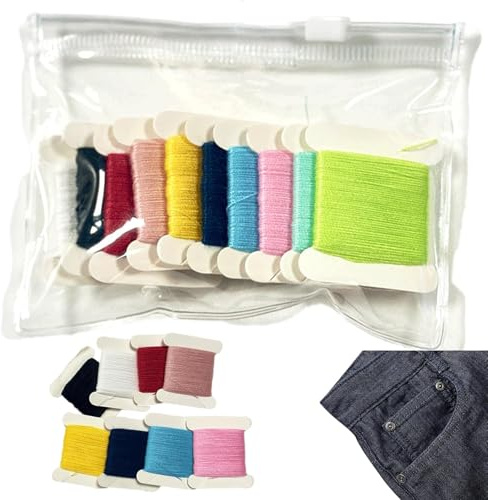 Stopfgarn Stopfset, 10 Rollen Stickgarn, 10 Farben Stickerei Garn Kreuzstich Faden, Baumwolle Embroidery Floss für DIY Craft Sewing