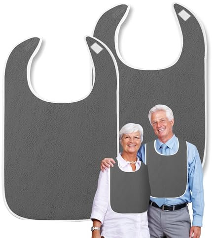 FZSECRIU 2 Stück Geeignet für Menschen mittleren und höheren Alters lätzchen für erwachsene，latz für erwachsene，sabberlatz für，lätzchen für lustig，schlabberlatz für