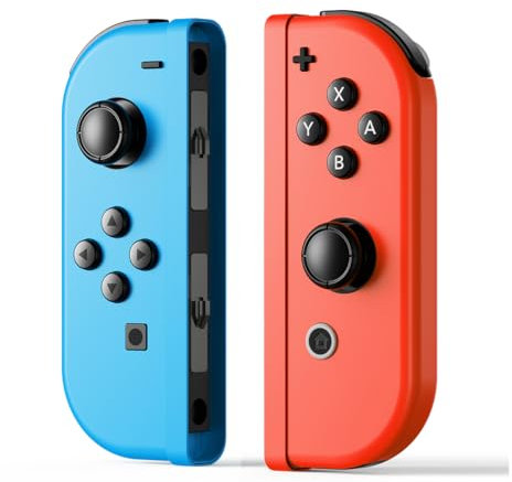 Talacone Wireless Controller für Switch,Replacement Controller für Switch/OLED/Lite mit Dual Vibration/Wake-up/Motion Control/Screenshot Blue&Red
