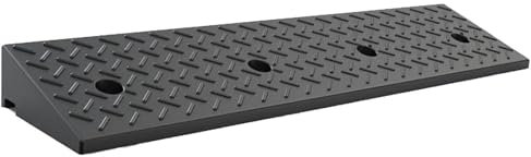 BESTXH Schwarz,100x25x4cm, Rollstuhlrampe Aus Gummi, Tragbare, rutschfeste Kunststoff-Rampe, StraßEnrandrampe, Autorampe, Gummi-Bordsteinrampe Mit Schwellenrampen, FüR Einfahrten, Docks, FahrräDer