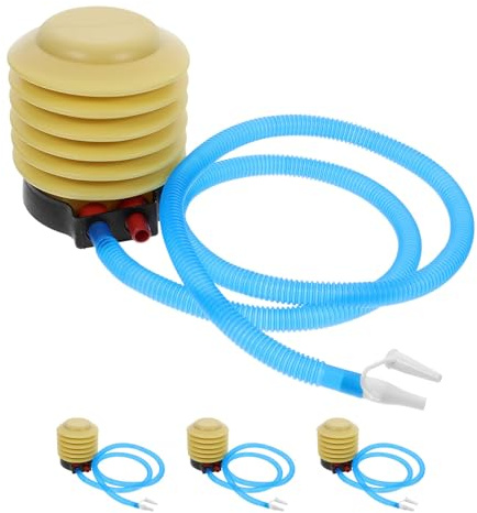 HOLIDYOYO 4 Pezzi Pompa a Piede Portatile per Gonfiabili Pompa Piede per Materassini Palloni e Piscina Tubo Flessibile Facile da Usare e Durevole