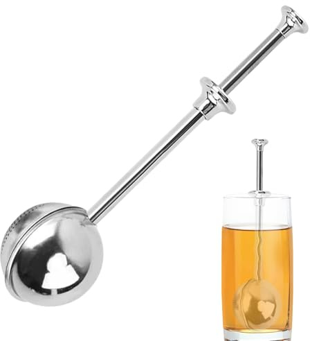 Flour Duster for Baking, Stainless Steel Flour Powder Filter Spoon, Powdered Sugar Wand Shaker, Flours Sugar Powder Spoon, Rotating Tea Filter, Baking Tools, for Sugars, Flours, Spices