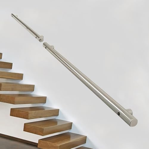 Wandmontierte Geländerhandläufe, Edelstahl-Sicherheitshandlauf 1ft-20ft (30cm-600cm) for Treppen, Deck, Garage, Hof(13.1ft/400cm)