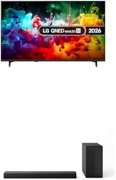 LG 50QNED70B6C 50-Inch QNED MiniLED AI 4K UHD Smart TV bundle with US40T Soundbar with Wireless Subwoofer & WOW Interface 2.1 channel, 300W