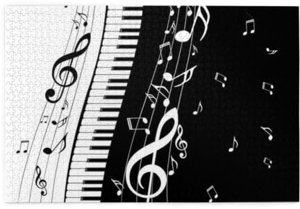 Schwarze und weiße Klaviertasten-Musiknote 1