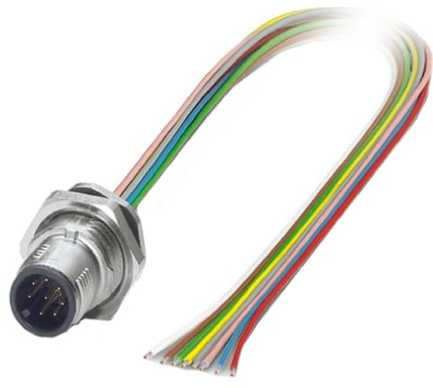 PHOENIX CONTACT SACC-DSI-M12MS-12CON-M16/0.5 Sensor/Aktor Einbaustecker, 12 Polig, M12 Speedcon, Hinterwund/Schraubmontage mit M16-Gewinde, 12mm² x 0.14mm² Anschlussquerschnitt
