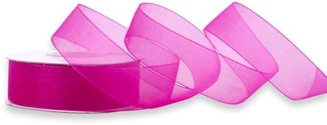 butterfly 32m Organzaband 25mm / 22 Farben wählbar (051 Fuchsia)