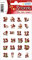 HERMA 15071 Aufkleber Zahlen 1-24 klein groß, 72 Stück, Weihnachten Sticker mit Weihnachtsmann Nikolaus Motiv, Nummer Ziffer Klebezahlen Etiketten für Weihnachtsdeko Adventskalender Deko DIY Basteln