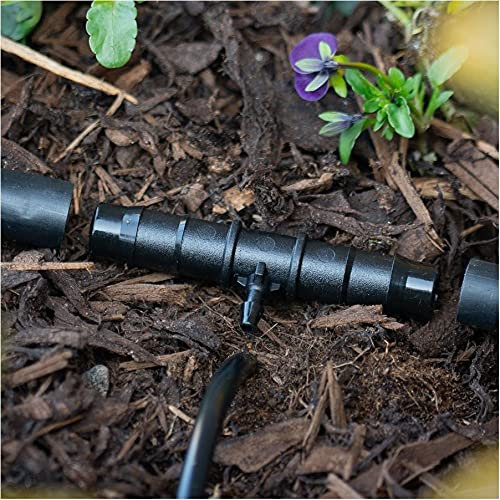 HydroSure Pack of 25 x Double Barbed Reducing Tee - 14mm x 4mm -Black