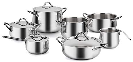Barazzoni Sapore Italiano 11 Pezzi Batteria, Acciaio Inox 18/10