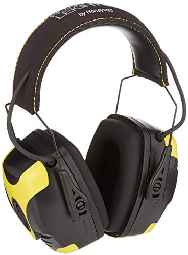 Howard Leight by Honeywell 1034491 Impact Pro Industrie-Ohrenschützer mit aktivem Schutz, direktionalen Stereomikrofonen, Audiobuchsenanschluss, Schwarz und Gelb, SNR 33 dB