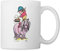 Spreadshirt Thelwell Reiter Striegelt Pferd Mit Besen Tasse, One size, Weiß