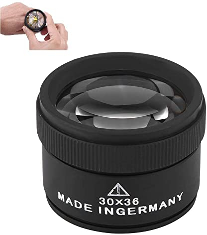 30X Uhrmacherlupe, Uhrmacher Lupenbrille, Lupenbrille Monokular, Lupen für Uhr Reparatur, Aluminiumlegierung Lupe für Hobby Uhr Schmuck Münzen Uhrmacher Elektriker Juweliere Nähen Handwerk