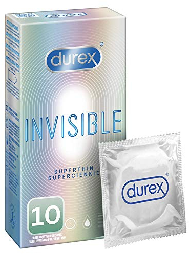 Durex Invisible Kondome – Kondome extra dünn für intensives Empfinden beim gemeinsamen Liebesspiel (Superthin 10)