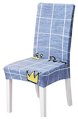 Morbuy Stuhlhussen Stretch Beschützer Stuhlbezug Stuhlüberzug Zoo Universal Elastische Spannbezug Hochzeit Weihnachten Partys Bankett Hotel Restaurant Dekor (1 Stück,Krone)