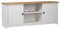 vidaXL Meuble TV Blanc 120x40x50 cm Pin Massif Assortiment Panama