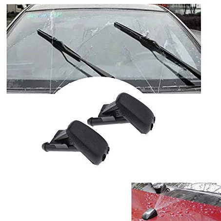 SDENSHI 2X Scheibenwischer Waschwasserdüse Schwarz Für BMW E90 E60 E46