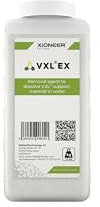 Xioneer VXL EX Lösepulver in 1000 g Flasche - Waschpulver für FDM/FFF 3D Druck Stützmaterialien - Umweltfreundliches, Nicht Ätzendes Lösepulver, pH < 11,5