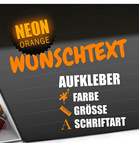 Kiwistar - Autoaufkleber - Wunschtext Aufkleber Buchstaben Zahlen Schriftzug - Namen Spruch selber kleben und gestalten - Aufkleber für Auto Kfz Fahrrad, LKW, Truck Mofa