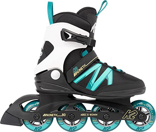 K2 Kinetic Damen Inline-Skates 80, schwarz/türkis, 9.0