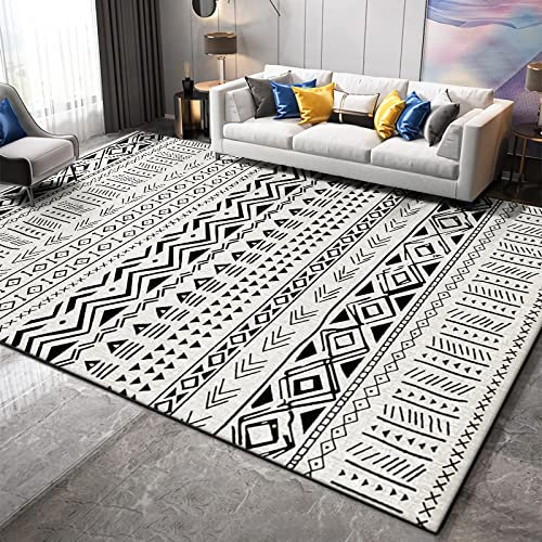 Teppich Balkon Boden Teppich Wohnzimmer Kamin teppiche Kamin dekorationszubehör schwarz grau Graffiti geometrischen Stil Wohnzimmerteppich teppiche für Schlafzimmer 120x160cm