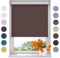 Radeco® Verdunkelungsrollo 90 x 190 cm braun, Größen von 40 bis 240 Breite, ohne Bohren möglich, Rollo wandmontage, Rollo 90 cm breit, Fenster rollos für innen, rollos für Fenster
