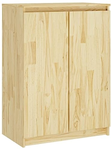 vidaXL Massivholz Kiefer Sideboard mit 3 Fächern Kommode Anrichte Schrank Beistellschrank Mehrzweckschrank Standschrank 60x36x84cm