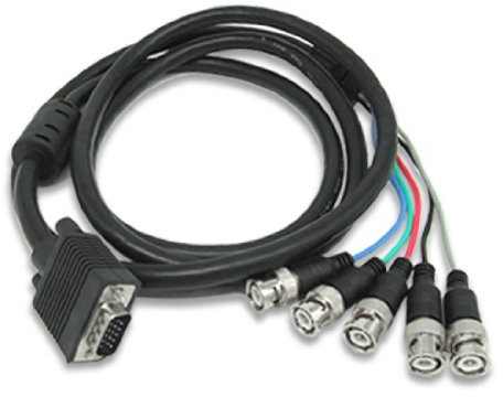 Ruilogod 6FT VGA HD15 maschio a 5 BNC Cavo di prolunga maschile maschile HDTV