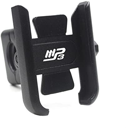 pour Piaggio MP3 250 300 500 HPE Sport Scooter Moto Accessoires Guidon Support pour téléphone Portable GPS Support de Support (Couleur : Handlebar Black)