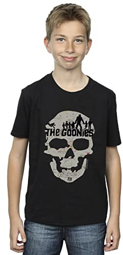 Absolute Cult The Goonies Boys Map Skull T-Shirt Black 9-11 Years