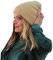 Julesmar Beanie Mütze Amsterdam - für Winter und Frühling - warme, dünne und elastische Mütze, Feinstrick, Slouchy Beanie für Damen und Herren - einfarbig, Beige