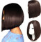 BESTUNG Kurze Bob Glatte Haare Perücken für Frauen Schulter Länge Volle Perücke Natürlicher Honig Braun farbe Mit Perücke Kappe(EINWEG) (gerade)