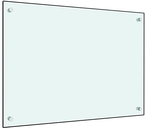 Küchenrückwand Weiß Glas Spritzschutz Herdblende 6 mm Gehärtetes Glas Fliesenspiegel für Küche, Herd, Fliesen, Küche Rückwand Glasrückwand, in div. Größen, Wandpaneele 70 x 50 cm