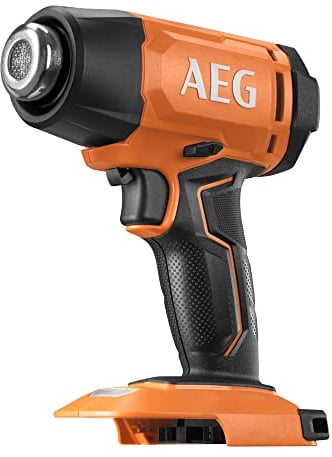 AEG BHG18-0 - Pistola térmica de 18 V, caudal de aire 170 l/min, temperatura máxima 482 °, 2 boquillas (sin batería ni cargador)