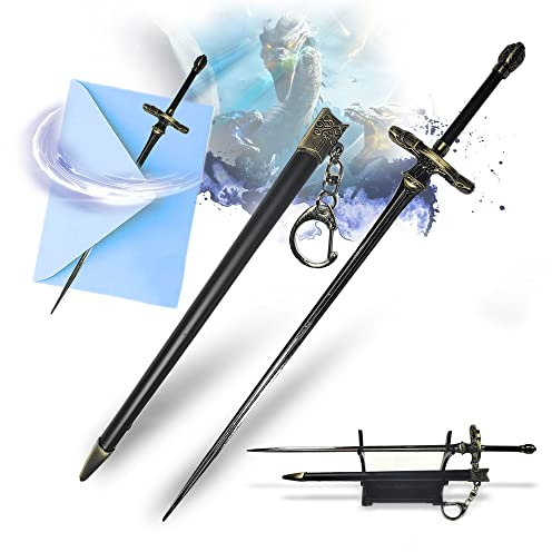 Game of Thrones Brieföffner – Arya Stark Needle Miniaturschwert, Schwert Brieföffner mit Scheide & Ständer 21cm, Game of Thrones Merchandise & Geschenk und Gadget