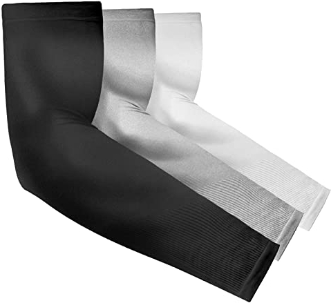 flintronic Arm Sleeves, 3Paar Unisex Wärmer UV-Schutz Ärmel UPF 50, Rutschfest Kühlung Armlinge Feuchtigkeitsableitende zum Bedecken der Arme für Laufen, Reiten, Golf, Basketball