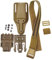 ACEXIER Taktisches Drop Leg Band Strap Schnellverschlusssystem für G1ock 17 M9 Gun Holster Platform Adapter mit QLS 19 22 Jagdzubehör (Tan-3PCS Long Set)