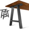 NEXT LEVEL - Pied de Table Metal | 65x74cm, Profil 80x40mm, Métalliques, pour Bois et Verre, Compatible avec des Largeurs de 70, 80, 90 et 100cm - PM-002