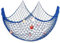 Fischernetz Deko Blau mit Muscheln 1x2m Mediterrane Stil Deko Netz Fischernetz Dekoration für Outdoor Wanddekoration Beach