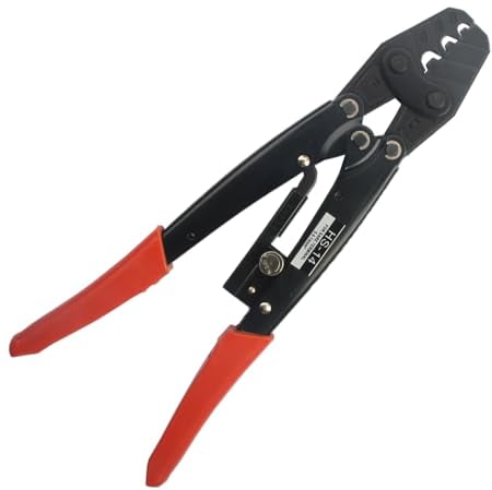 Ratschen-Crimpzange, HS-14 Terminal-Crimpzange, 50 A, Kabel-Crimper für 5,5–14 mm² nicht isolierte Terminal
